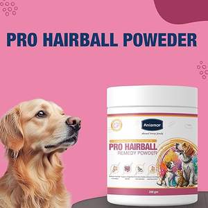 Poudre Aniamor Pro contre les boules de poils pour chiens et chats |   Pour le but de l'élimination des boules de poils | Complément alimentaire pour animaux de compagnie | Huile de foie de poisson avec <span class=keywords><strong>spiruline</strong></span> - Product Image 4