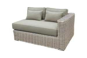 Conjunto de Sofá Rosa de Mimbre para Jardín, Muebles de Exterior Resistentes a los Rayos UV, Ratán PE, Diseño Contemporáneo, Cojines Impermeables - Product Image 3