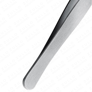 Pinzas de Cejas de Acero Inoxidable Plateado de Primera Calidad, Punta Recta Inclinada, Acabado Lijado, Herramienta de Belleza de Marca Privada OEM - Product Image 3
