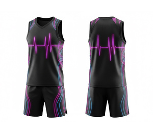 Tenue de basketball personnalisée OEM, sublimation intégrale, maillot et short de sport pour hommes, femmes et jeunes. - Product Image 3