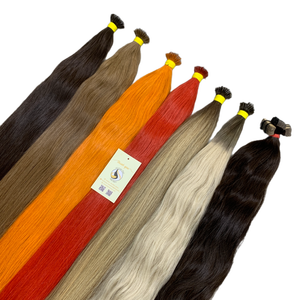 Extensions de cheveux humains vierges vietnamiens ondulés naturels, pré-collées, à pointes nano en kératine, vente en gros - Product Image 1