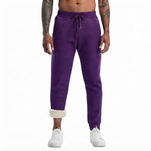 Drogen Exports Mens for Spring Sherpa Lined Fleece Anti-Pilling Lightweight Warm Jogger Pants Casual Athletic Workout Gym - Product Image 1