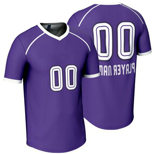 High Quality Sublimation Men's Lacrosse Jersey Purple V-Neck Short Sleeve Breathable <b>Sports</b> <b>Apparel</b> OEM Manufacturer - Product Image 3