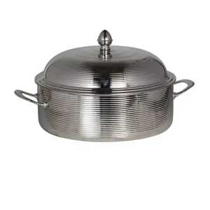 Casserole marocaine émaillée à motifs avec couvercle en dôme doré de luxe, pot isotherme en acier inoxydable, bol de service design pour aliments chauds - Product Image 6