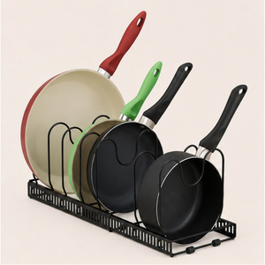 Wholesale Heavy-Duty <b>Pot</b> and Pan Organizer Rack for Kitchen Cabinets 7-Tier Metal Cookware & Lid <b>Holder</b> Cheapest Price - Product Image 1