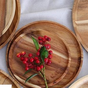Assiettes de service rondes en bois 15cm 20cm 25cm, design minimaliste fait main, vaisselle et assiettes en bois massif, grossiste mondial - Product Image 4