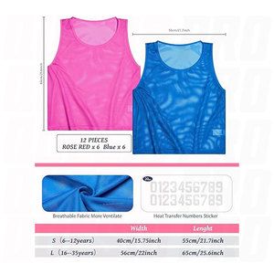 Pinnies Scrimmage Vests Lightweight Nylon Mesh Team Practice Jerseys for Youth Sports Training Basketball Soccer Football Breath - Product Image 2