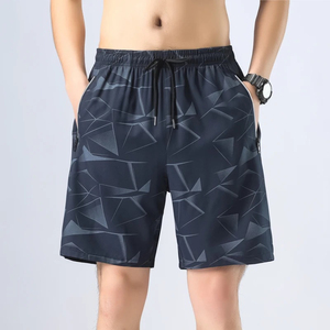 Shorts en jean pour hommes, style cargo, effet usé, en denim, pour l'été, grandes tailles XS-5XL, en toile, taille élastique, coupe ample, personnalisable - Product Image 1