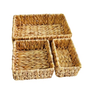 Luxurious bathroom accessories water hyacinth <b>container</b> basket handwoven storage baskets home decoration - Product Image 5