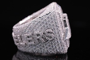 Fully Iced Design Hip Hop Moissanite Diamond <b>Ring</b> Sterling Silver Moissanite Urban Hip Hop Unisex <b>Ring</b> for Wedding - Product Image 2