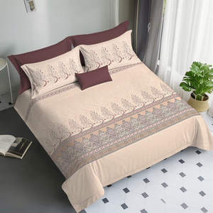 Juego de Sábanas de Algodón con Fundas de Almohada a Juego |   Ropa de Cama Suave para Hotel, Sin Costuras |   Suministro al por Mayor de Juegos de Cama Duraderos en India - Product Image 1