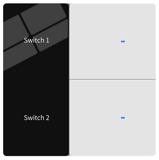Interruptor de 2 módulos blanco