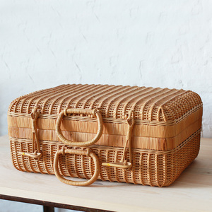 Bolsa de viaje para niños, maleta de ratán hecha a mano, caja de mano, organizador de ropa y juguetes - Product Image 5