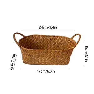 Seagrass Woven <b>Storage</b> <b>Basket</b> with Handles Handmade <b>Storage</b> <b>Basket</b> Wholesale eco-friendly Made in Viet - Product Image 2