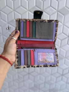 Portefeuille-pochette en cuir de vachette véritable imprimé animal, élégant et polyvalent, style western pour femme, sacs en cuir de vachette – Grande Vente - Product Image 6