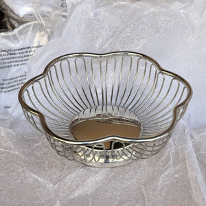 Panier à légumes en fil métallique en forme de fleur, panier à fruits décoratif pour la maison, panier à pain - Product Image 4