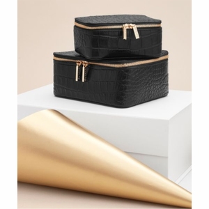 Custom Logo Luxury Genuine Leather Cosmetic <b>Box</b> Travel Jewelry Makeup Organizer Case <b>Large</b> Capacity Wholesale Toiletry Bag - Product Image 5