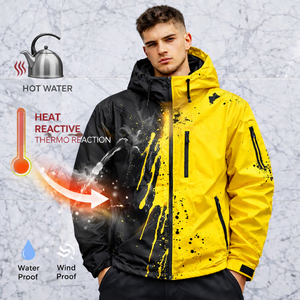 Veste coupe-vent légère thermochromique pour homme, réactive à la chaleur et à l'eau, imperméable, pour la course à pied, fournisseur OEM - Product Image 3