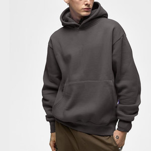 Sweat-shirt à capuche de sport oversize américain personnalisé, uni, avec cordon de serrage long, pour l'hiver, vente en gros en vrac - Product Image 6