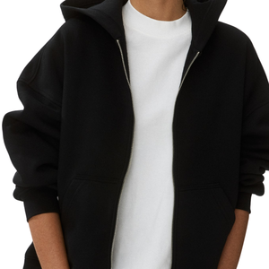 Premium <b>Zip</b> Through Hoodie Full <b>Zip</b> Casual Sweatshirt Custom Hooded <b>Jacket</b> Relaxed Fit Streetwear Pullover Top for Men and <b>Women</b> - Product Image 3