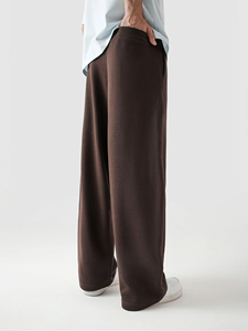 Men's Oversized Wide Leg Baggy <b>Trousers</b> Casual Loose Fit Fashion Pants Soft Comfortable Everyday Bottom Wear <b>Elastic</b> <b>Waist</b> - Product Image 4