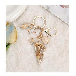 พวงกุญแจเปลือกหอยของที่ระลึกชายหาดฤดูร้อนสำหรับขายส่ง - Product Image 1