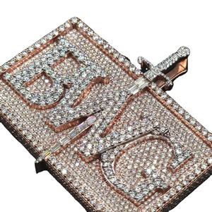 ตัด VVS เพชรแท้ unisex ชุบทอง925เงิน GRA ได้รับการรับรองคลาสสิกชื่อแฟชั่น - Product Image 1