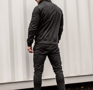Premium Quality Men's Two-Piece Winter Active <b>Set</b> Breathable Acid Stone Washed 100% Cotton <b>Sweat</b> Suit Pullover Plus Size Solid - Product Image 2