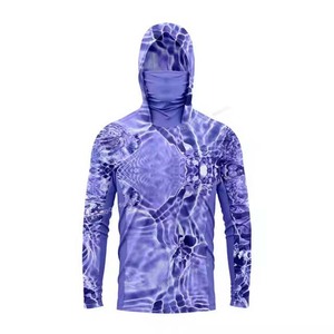 Sudadera con Capucha de Manga Larga para Hombre, Impermeable, con Sublimación Tie-Dye Morada, Protección UPF 50 Anti-UV, para Pesca - Product Image 1