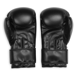 Guantes de Boxeo de Cuero Negro de 12 Onzas, con Cierre de Velcro, para Entrenamiento de Adultos, Guantes de Entrenamiento Amateur, Calidad Profesional - Product Image 4