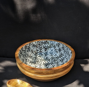 Tazones Decorativos de Madera de Mango Esmaltada con Diseño Impreso, Hechos a Mano al 100% - Product Image 1