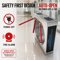 Mécanisme de contrôle d'accès, tourniquet trépied pour billetterie/RFID/carte/détection faciale pour gare routière, pour contrôle d'entrée, CE ISO OEM, garantie 1 an