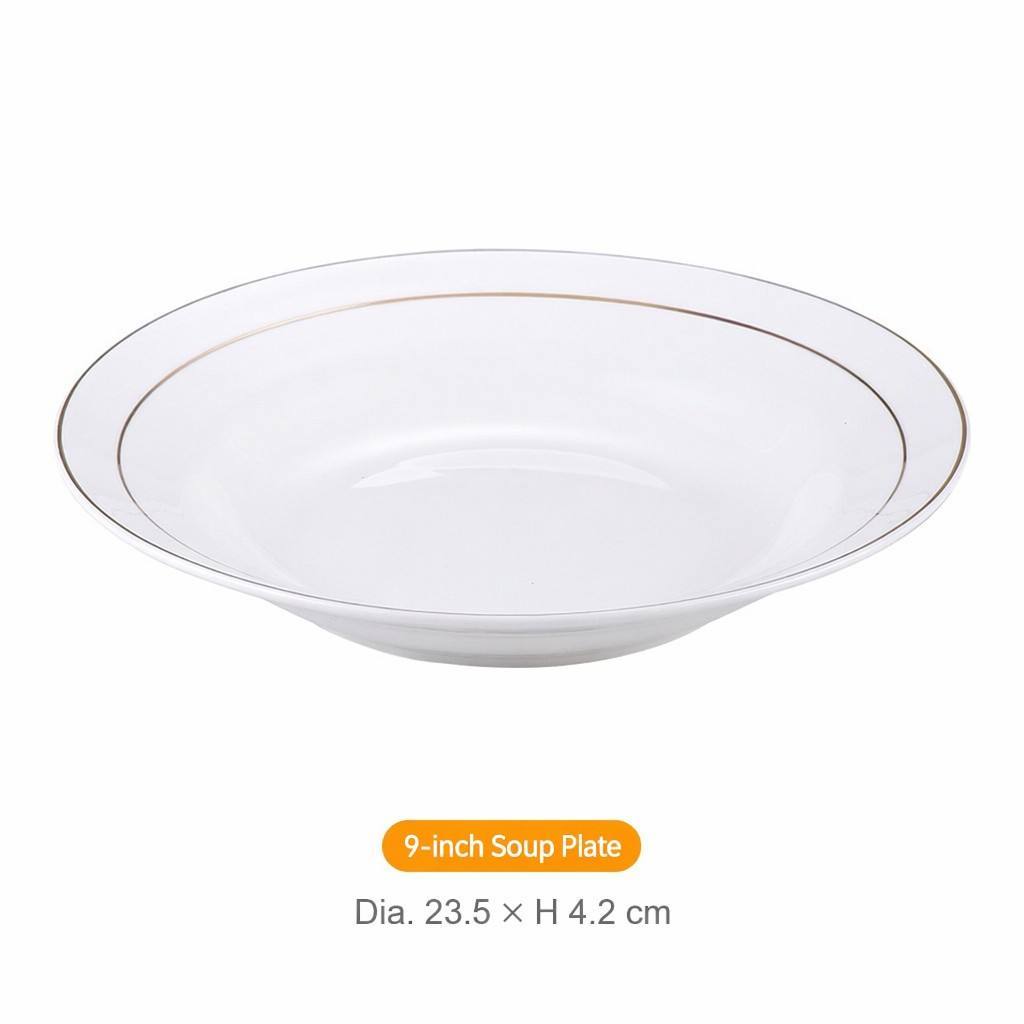 9 inch gold rim deep Plate