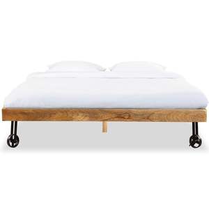 Telaio letto in legno di Mango grezzo 55.1 letti in legno "x 78.7" eleganti - Product Image 4