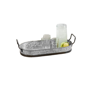 Plateau de service rectangulaire pour restaurant et hôtel, plateau de petit-déjeuner galvanisé de qualité supérieure - Product Image 1