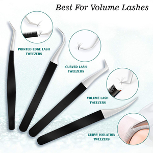 Plasma Gold Series Stainless Steel Tweezers Anti-Corrosion Anti-Magnetic Professional Lash <b>Tools</b> <b>Smooth</b> Tip Superior Surface - Product Image 5