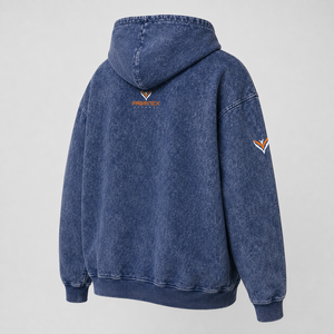 Sudadera con Capucha Vintage Negra Lavada, 100% Algodón Grueso y Transpirable, Unisex, Estilo Urbano, con Parche de Corazón Roto - Product Image 6