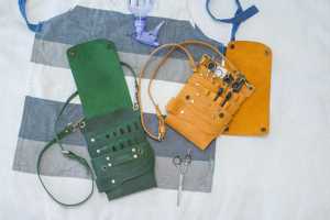 Estuche Profesional de Cuero para Tijeras de Barbero, Organizador de Tijeras de Peluquería, Bolsa de Cintura para Herramientas de Salón, a Prueba de Olores, Casual - Product Image 3