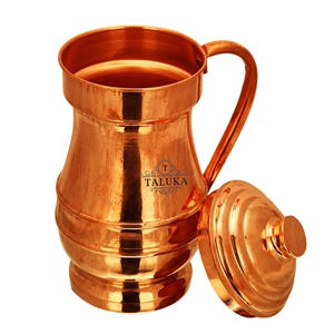 Jarra de Cobre Martillado a Mano con Asa, Jarra Vintage de Boca Ancha para Uso Doméstico, Ecológica, Duradera, 100% Cobre Puro - Product Image 3