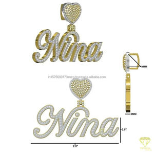 Custom Cursive <b>Name</b> Necklace Iced Out Moissanite Diamond Pendant Luxury Jewelry <b>Chain</b> - Product Image 5