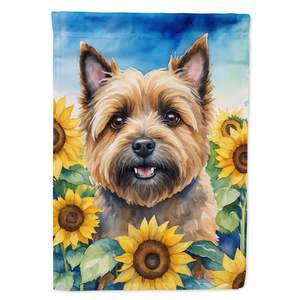 Cairn Terrier Tournesols Drapeau de Jardin Boîte aux Lettres Multicolore Bannière Décorative de Cour pour Patio Oeuvre de Fleurs Taille pour Petit - Product Image 1