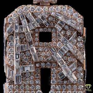 Colgante de barra de declaración de moda urbana personalizada Iced Baguette Stone Luxury Pave Set Moissanite Hip Hop Fine Pendants Charms - Product Image 2