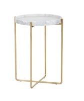 Table basse moderne ronde en verre doré pour salon, mobilier de maison, métal + verre