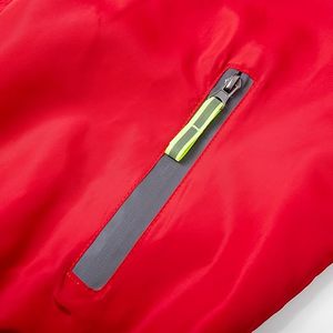 Men's <b>Red</b> <b>Waterproof</b> Windbreaker <b>Jacket</b> Zipper Closure Sporty Style Genuine Leather Outerwear Winter Wear Quick Dry Breathable - Product Image 4