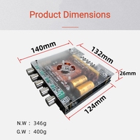 Modul SZM-AS21-II TPA3255 Subwoofer Nada Tinggi dan Rendah 220W*2+350W Papan Amplifier Digital