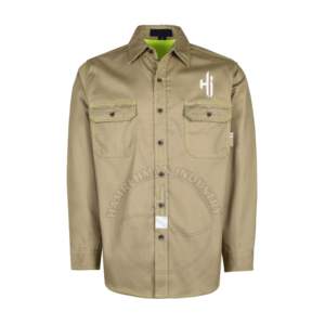 Chemises de travail de soudage en coton FR à manches longues haute visibilité personnalisées, chemises de travail de soudage pour hommes de haute qualité NFPA, résistantes aux flammes - Product Image 1