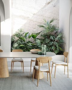 Juego de Mesa de Comedor de Teca Moderno, Muebles Contemporáneos Minimalistas para Villa, Resort, Hotel e Interiores de Lujo - Product Image 4