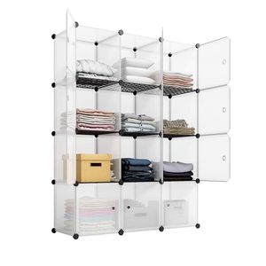 Étagère de rangement 12 cubes blanche, bibliothèque et étagère pour l'organisation de placards, organisateur de jouets, armoire – Produit YF - Product Image 2