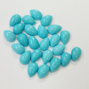 Turquoise naturelle en forme de poire, cabochon 9x6 MM, qualité supérieure, pierre précieuse en vrac pour la fabrication de bijoux, bagues, pendentifs, boucles d'oreilles, vente en gros - Product Image 5