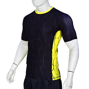 Camiseta de Compresión de Manga Corta Personalizada para Hombre, con Estampado Sublimado, para MMA, BJJ, Grappling, Gimnasio, Entrenamiento, Venta al Por Mayor - Product Image 6